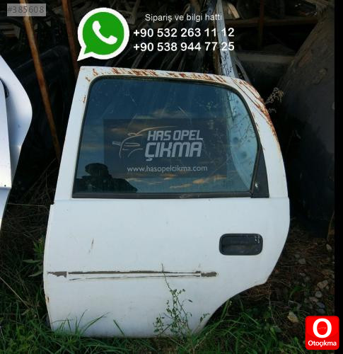 OPEL CORSA B ORJİNAL ÇIKMA SOL ARKA KAPI-HAS OTO ÇIKMACI